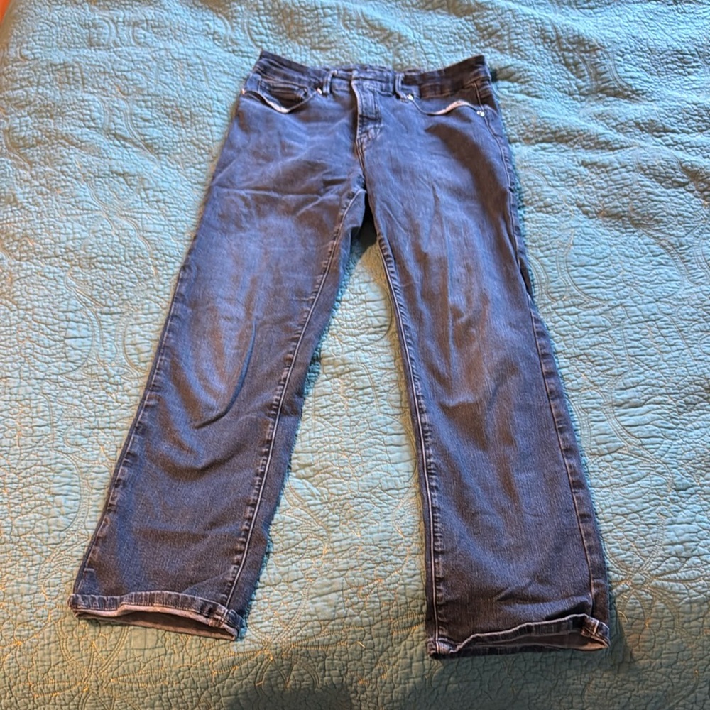 Good American Blue Straight Leg Jeans